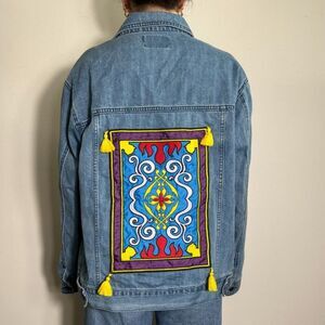 Oh My Disney Magic Carpet Denim Jacket Size XL